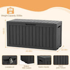 Outdoor Storage Box, Waterproof 100 Gallon Resin Deck Box - Image 5