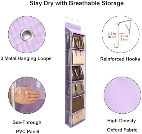 Lirex Over The Door Purse Organizer & Purse Shelf - Image 3