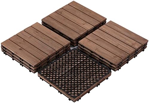 Yaheetech 11PCS Interlocking Deck Tiles Outdoor Patio Floor by Yaheetech