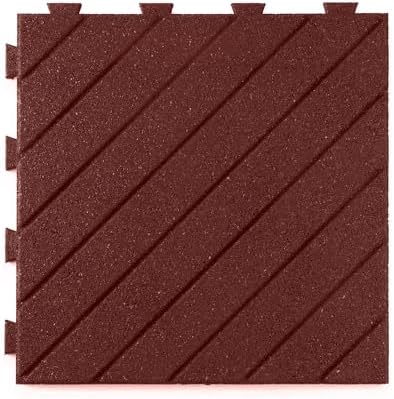 Playsafer Slatted Rubber Interlocking Tile by Playsafer