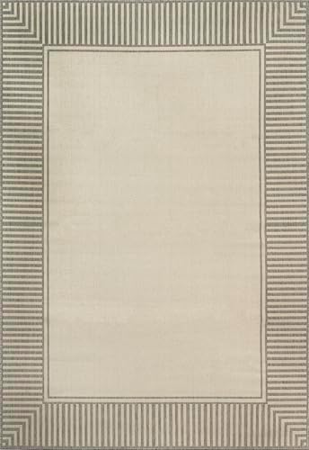 nuLOOM Asha Light Grey Bordered Indoor/Outdoor Area Rug - Image 3