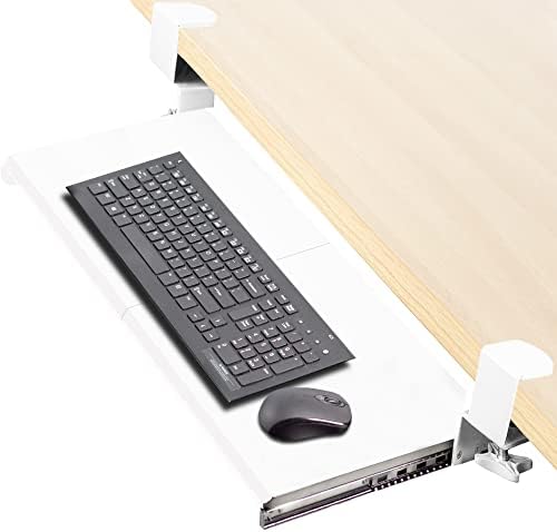 VIVO Large Clamp-on Computer Keyboard and Mouse Under Desk Slider Tray by VIVO