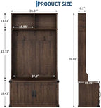 Takywep Extra Large 40" Entryway Hall Tree - Image 2