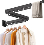 wall Mounted Clothes Drying Folding Hanger Rack by iMonse