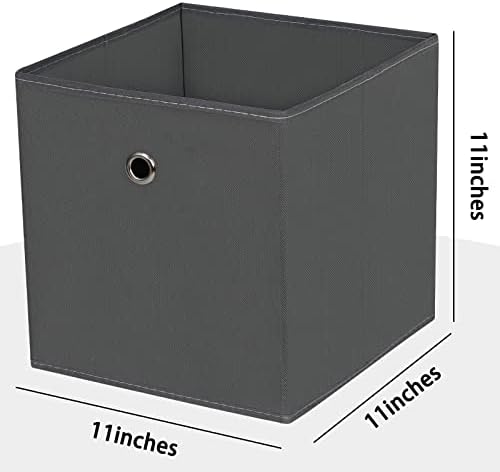 Foldable Storage Cubes Bins, 11 Inch Cloth Storage Cube Fabric Storage Box - Image 2
