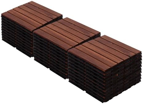 Interlocking Deck Tiles 30pcs 12"x12" Plastic Outdoor Floor Tiles by NALLBEIRRAA