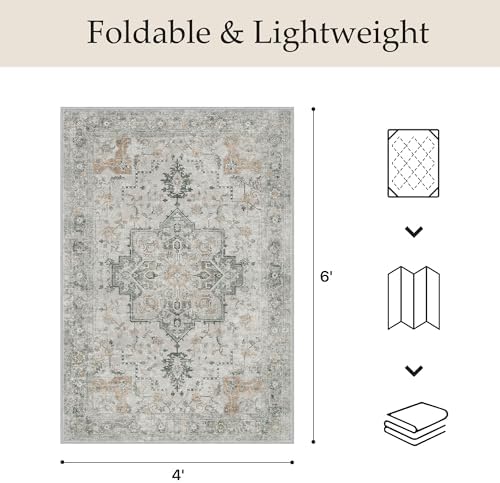 GENIMO 4x6 Outdoor Rug, Washable - Image 2