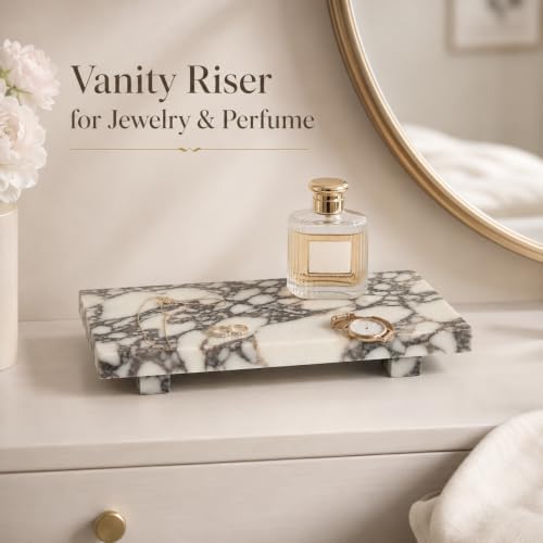 Marble Pedestal Tray Stand for Perfume, Soap & Vanity - Image 6
