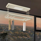 Electric Retractable Airing Rack Off-White Color, Ceiling Clothesline 77lbs Load - Image 7