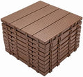 44 Pack Plastic Interlocking Deck Tiles, 12 x 12 Inch Waterproof Outdoor Floor by Unknown