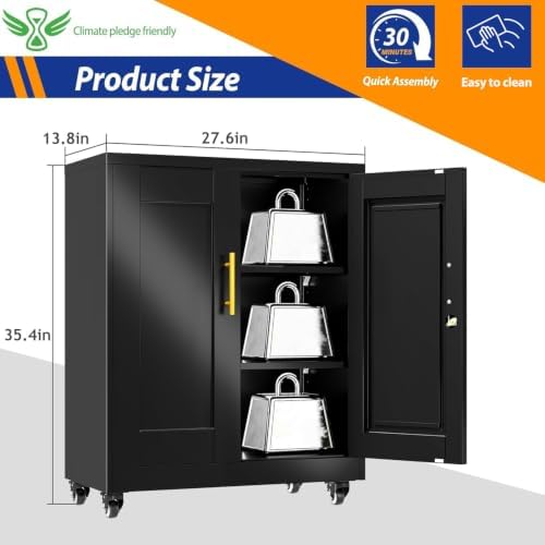 GAIOUS 35'' Tall Metal Storage Cabinet - Image 2