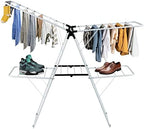 COSTWAY Clothes Drying Rack, Foldable 2 Tier Clothing Laundry Rack by COSTWAY