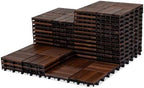 Acacia Interlocking Deck Tiles, 12 Slats by VICTORYRELAX