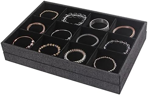 Julysky 2Pcs 12 Grids Stackable Jewelry Organizer Trays - Image 6