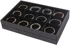 Julysky 2Pcs 12 Grids Stackable Jewelry Organizer Trays - Image 6