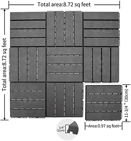 Interlocking Deck Tiles Outdoor Waterproof, Composite Patio Flooring - Image 7
