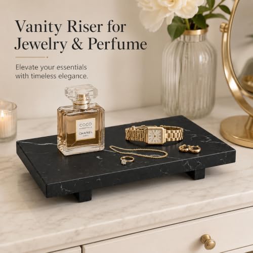 Black Marble Large Pedestal Tray - Image 6