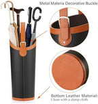 Faux Leather Large Umbrella Holder Entryway，Modern Black Umbrella Rack Stand - Image 4
