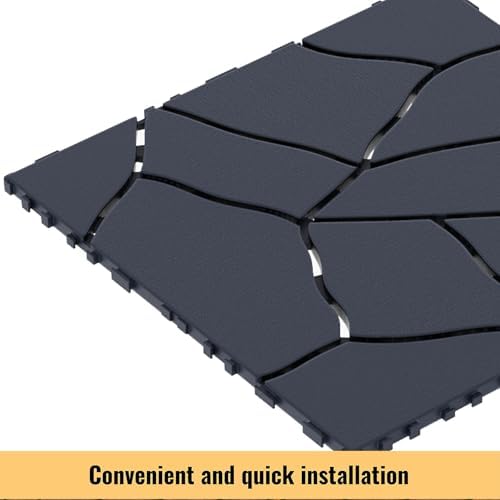 44 Pack Interlocking Deck Tiles, 12x12 Inch Modern Plastic Outdoor Flooring - Image 5