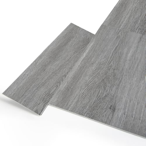 Art3d Click-Lock Wood SPC Floor Planks, 24 x 6 Inch, Ash Brown by Art3d