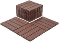 Plastic Interlocking Deck Tiles, 44 Pack, Non-Slip Patio Floor Decking Tiles by Unknown