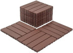 Plastic Interlocking Deck Tiles, 44 Pack, Non-Slip Patio Floor Decking Tiles by Unknown