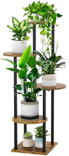 5 Tier Plant Stand Indoor Corner Tall Shelf by YOCOMEY