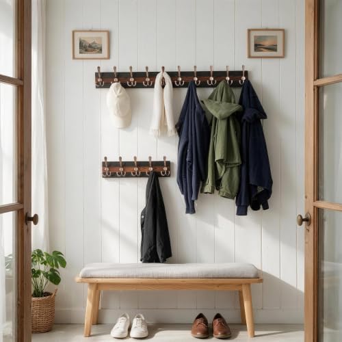 SKOLOO Rustic Wall Mounted Coat Rack - Image 2