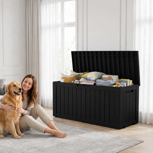 LAUSAINT HOME 260 Gallon Resin Deck Box, Outdoor Toy Storage Box, Package - Image 6