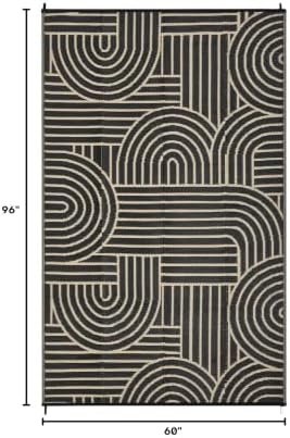 Garvee Reversible Rainbow Outdoor Rug 5x8 - Image 2