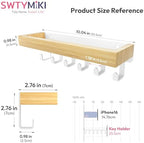 SWTYMIKI Key Holder Wall Mount-Wooden Key Hooks - Image 3