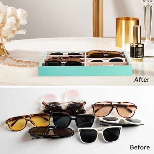 Frebeauty 8-Slot Sunglass Organizer Tray, Sunglass Holder - Image 6