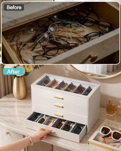 VLANDO 24-Slot Sunglasses Organizer Case - Image 4