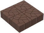 44 Pack Plastic Interlocking Deck Tiles 12" x 12" Interlocking Rubber Floor by HCIOANHomecabinetseries