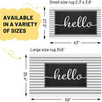 KILOCOCO Striped Rug 3x5 ft Washable Woven Front Door Rug - Image 2