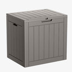 PatioZen 31 Gallon Resin Deck Box, Lockable Patio Outdoor Storage Box by OutdoorLivingPerfected