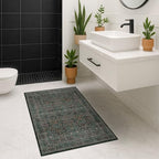 Dark Green Washable Entry Rug, 3x4 Rugs - Image 5