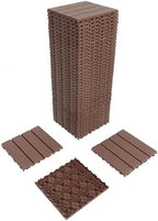 Plastic Interlocking Deck Tiles 12"x12" Waterproof Outdoor Patio Flooring PP - Image 4