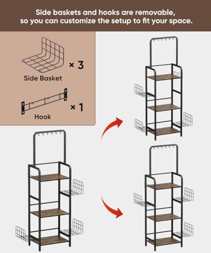 3-Tier Tall Purse Organizer Rack Stand, Bag Storage Holder - Image 4