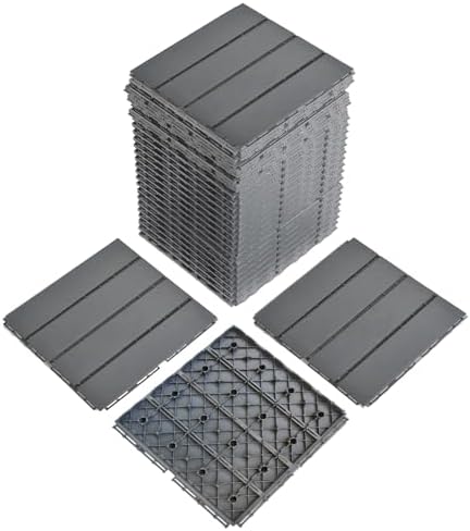 VINGLI Interlocking Deck Tiles, Anti-Slip Plastic Tiles by VINGLI