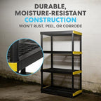 Simpli-Magic 4-Tier Heavy Duty Plastic Storage Shelving Unit, Garage & Basement - Image 5