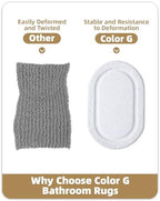 Color&Geometry Small White Bathroom Rugs, Non Slip Shower Mat - Image 7