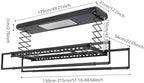 Electric Retractable Airing Rack Black, Ceiling Clothesline 77lbs Load - Image 2