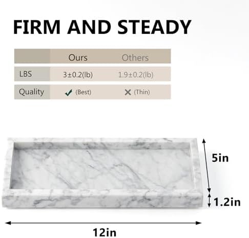 Real Natural Small Marble Tray for Bathroom, Kitchen Counter - Image 2
