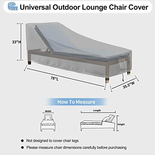 OutdoorLines Waterproof Patio Chaise Lounge Chair Cover - Image 2