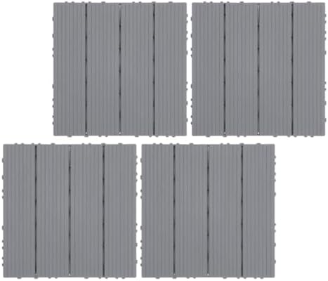 4pcs Interlocking Deck Tiles by Healifty