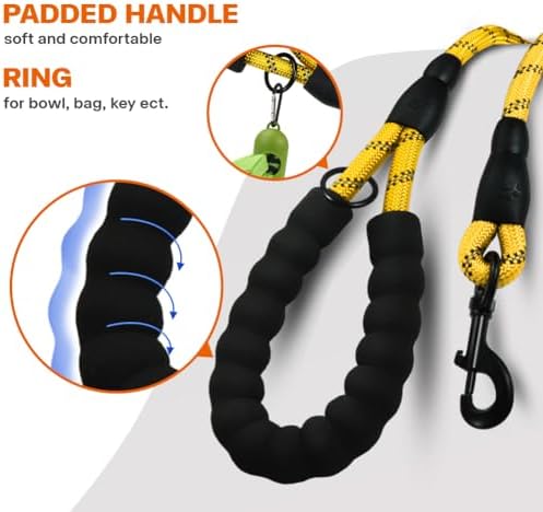 Taglory Rope Dog Leash for Medium Large Dogs, 6 FT Padded Handle - Image 4