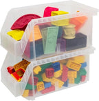 Akro-Mils ReadySpace Large Stackable Plastic Storage Bins - Image 5