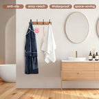 Yangbaga Coat Rack Wall Mount, Acacia Wood Coat Hooks Wall Mount, Hat Rack Wall - Image 5