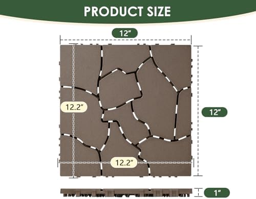 144 PCS Plastic Interlocking Deck Patio Tiles - Image 2